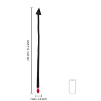 Ouch! Siliconen anaalplug Devil's Tail - Zwart/rood, afbeelding 6