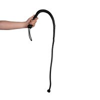 Ouch! Zweep van PU-leer met knoop - Zwart, afbeelding 7