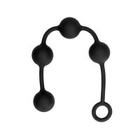 Ouch! Silicone Anal Balls - Medium - Zwart, afbeelding 4