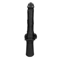 Ouch! Handheld Sexmachine van Vloeibare Siliconen met Vibratie en Stootfunctie - Zwart, afbeelding 2