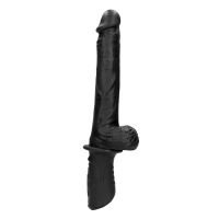 Ouch! Handheld Sexmachine van Vloeibare Siliconen met Vibratie en Stootfunctie - Zwart, afbeelding 3