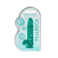 RealRock realistische dildo met ballen - 15 cm - Turquoise, afbeelding 6