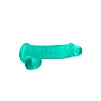 RealRock realistische dildo met ballen - 15 cm - Turquoise, afbeelding 3