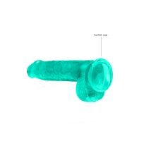RealRock realistische dildo met ballen - 15 cm - Turquoise, afbeelding 4