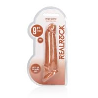 RealRock Penis sleeve - 23 cm - Bruin, afbeelding 7