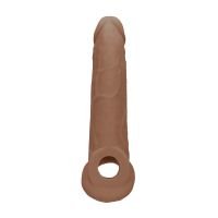 RealRock Penis sleeve - 23 cm - Bruin, afbeelding 2