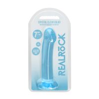 RealRock Abstracte Dildo met Zuignap - 17 cm - Blauw, afbeelding 2