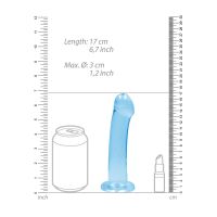 RealRock Abstracte Dildo met Zuignap - 17 cm - Blauw, afbeelding 4