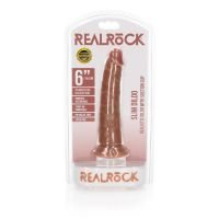 RealRock Slanke realistische dildo met zuignap - 15,5 cm - Lichtbruin, afbeelding 6