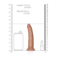 RealRock Slanke realistische dildo met zuignap - 15,5 cm - Lichtbruin, afbeelding 7