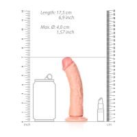 RealRock Gebogen realistische dildo met zuignap - 15,5 cm - Huidskleur, afbeelding 7
