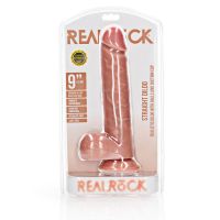 RealRock Rechte realistische dildo met ballen en zuignap - 23 cm, afbeelding 6