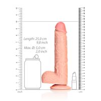 RealRock Rechte realistische dildo met ballen en zuignap - 23 cm, afbeelding 7