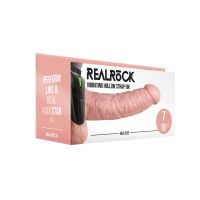 RealRock Vibrerende Holle Strap-On met Ballen - 18 cm - Flesh, afbeelding 2