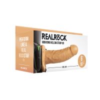 RealRock Vibrerende holle strap-on zonder ballen - 15,5 cm, afbeelding 2