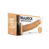 RealRock Vibrerende Holle Strap-On - 20,5 cm - Tan, afbeelding 2