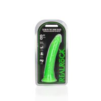 RealRock slanke dildo met zuignap - Glow in the Dark - 20 cm, afbeelding 2