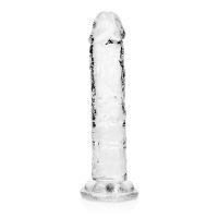 RealRock Rechte realistische dildo met zuignap - 14,5 cm - Transparant