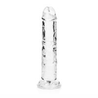 RealRock Rechte realistische dildo met zuignap - 14,5 cm - Transparant, afbeelding 2