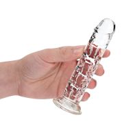 RealRock Rechte realistische dildo met zuignap - 14,5 cm - Transparant, afbeelding 5