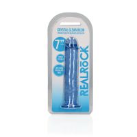 RealRock Rechte realistische dildo met zuignap - 18 cm - Blauw, afbeelding 6