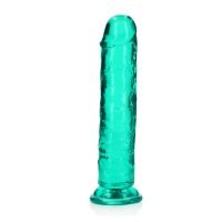 RealRock Rechte realistische dildo met zuignap - 20 cm - Turquoise, afbeelding 4