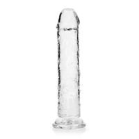 RealRock Rechte realistische dildo met zuignap - 23 cm - Transparant