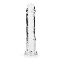 RealRock Rechte realistische dildo met zuignap - 23 cm - Transparant, afbeelding 2
