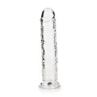 RealRock Rechte realistische dildo met zuignap - 23 cm - Transparant, afbeelding 3