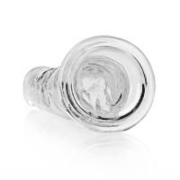 RealRock Rechte realistische dildo met zuignap - 23 cm - Transparant, afbeelding 4