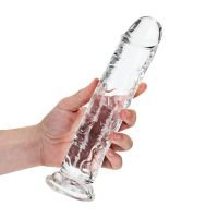 RealRock Rechte realistische dildo met zuignap - 23 cm - Transparant, afbeelding 5