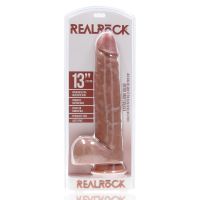 RealRock Extra Large Dildo met ballen - 33 cm - Tan, afbeelding 2