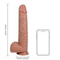RealRock Extra Large Dildo met ballen - 33 cm - Tan, afbeelding 7