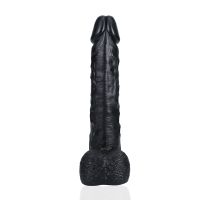 RealRock Extra Large Dildo met ballen - 38 cm - Zwart, afbeelding 4
