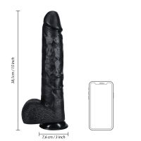 RealRock Extra Large Dildo met ballen - 38 cm - Zwart, afbeelding 7