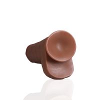 RealRock Extra dikke rechte dildo met ballen - 25,4 cm - Tan, afbeelding 5