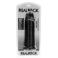 RealRock Extra Thick Straight Dildo zonder ballen - 25,4 cm - Zwart, afbeelding 2