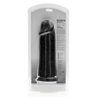RealRock Extra Thick Straight Dildo zonder ballen - 25,4 cm - Zwart, afbeelding 3