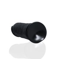 RealRock Extra Thick Straight Dildo zonder ballen - 25,4 cm - Zwart, afbeelding 6