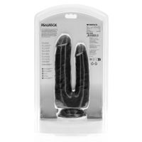 RealRock Double Trouble Dubbele dildo - 12,7/15,2 cm - Zwart, afbeelding 3