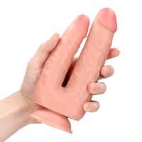 RealRock Double Trouble Dildo - 12,7/15,2 cm - Naturel, afbeelding 6