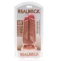 RealRock Two in One dildo - 12,7/15,2 cm - Flesh, afbeelding 2