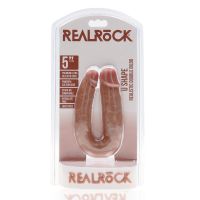 RealRock U-Shaped Dubbele dildo - 12,7 cm - Tan, afbeelding 2