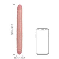 RealRock Slim Dubbele dildo - 30,5 cm - Naturel, afbeelding 6