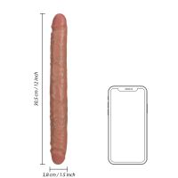 RealRock Slim Dubbele dildo - 30,5 cm - Tan, afbeelding 6