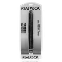 RealRock Slim Dubbele dildo - 35,6 cm - Zwart, afbeelding 2