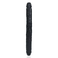 RealRock Slim Dubbele dildo - 35,6 cm - Zwart, afbeelding 4