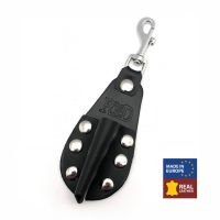 Red Leather Leren aroma flesjeshouder - Small - Zwart