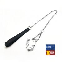 Red Leather Leiband met penischoker - Zwart/Zilver