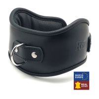 Red Leather Leren halsband - Zwart
